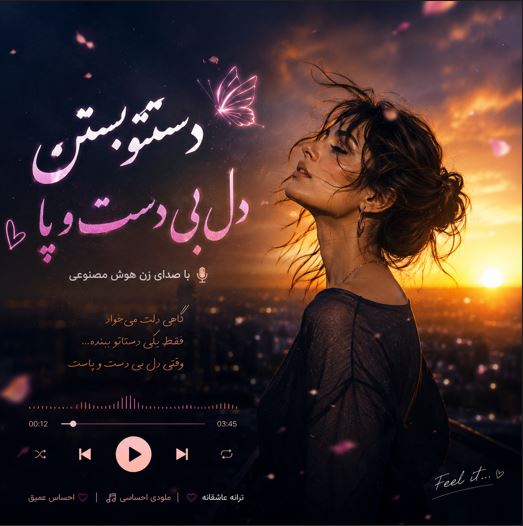 دانلود آهنگ دستتو بستن دل بی دست پا با صدای زن هوش مصنوعی دانلود آهنگ دستتو بستن دل بی دست پا با صدای زن هوش مصنوعی
