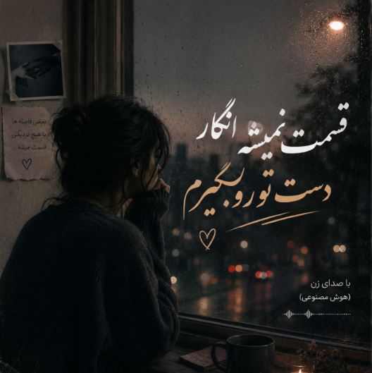 دانلود آهنگ قسمت نمیشه انگار دست تو رو بگیرم با صدای زن هوش مصنوعی دانلود آهنگ قسمت نمیشه انگار دست تو رو بگیرم با صدای زن هوش مصنوعی